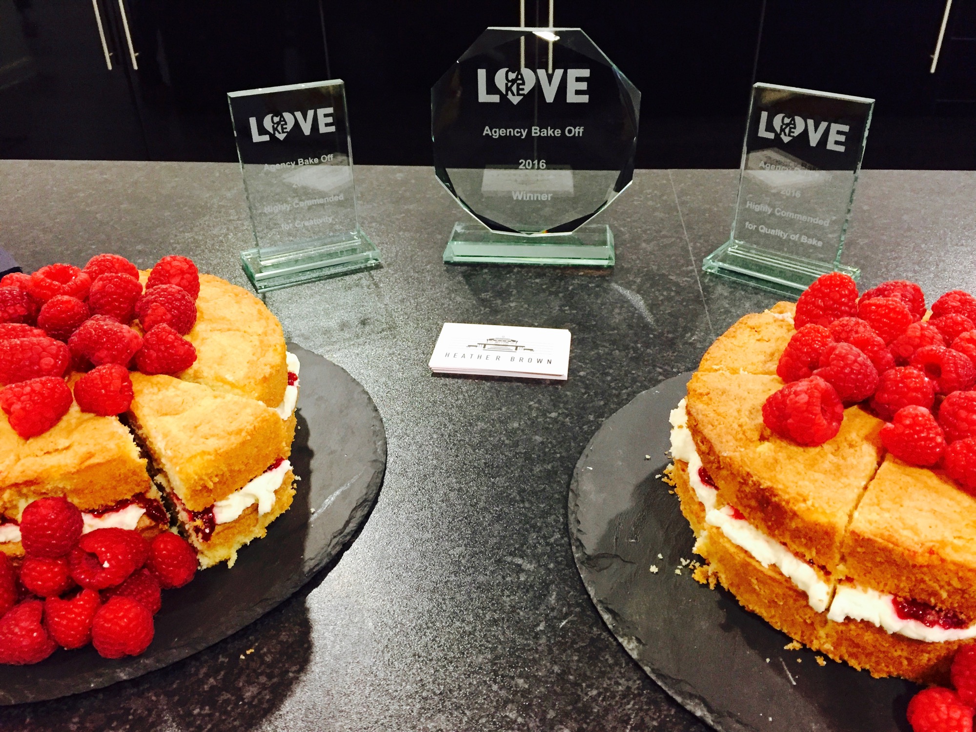 Love Cake Agency Bake Off trophies